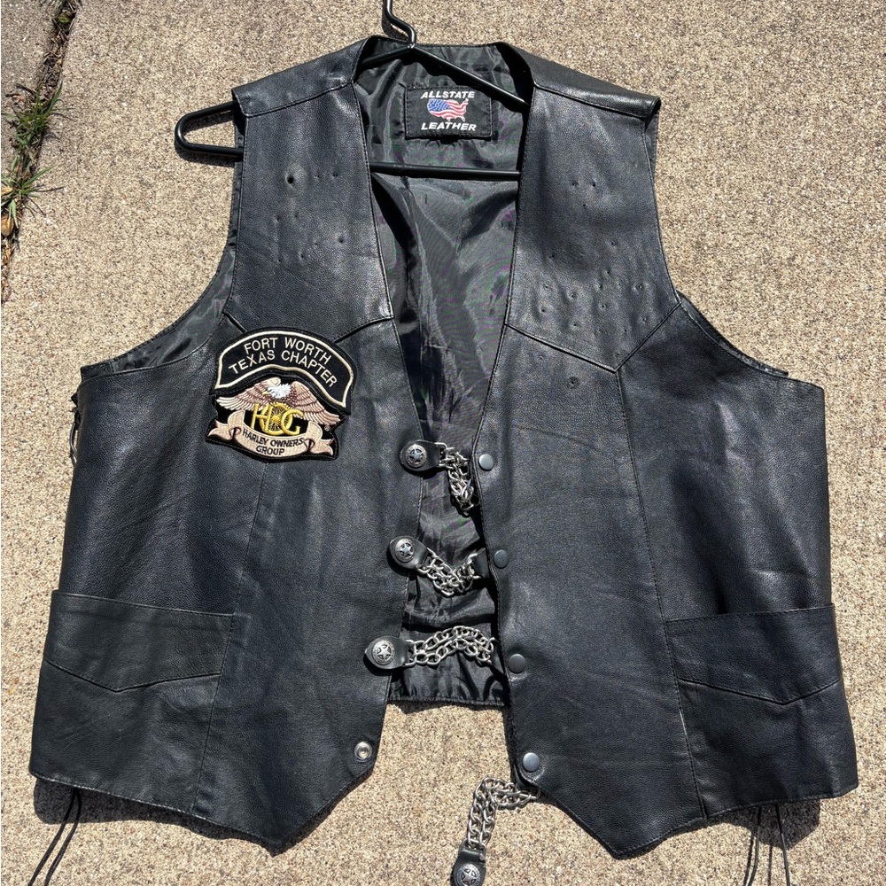 Black Leather Vest